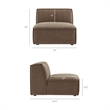 Restore Performance Fabric Upholstered Armless Modular Chair in Mocha