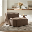 Restore Performance Fabric Upholstered Armless Modular Chair in Mocha
