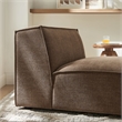 Restore Performance Fabric Upholstered Armless Modular Chair in Mocha