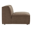 Restore Performance Fabric Upholstered Armless Modular Chair in Mocha