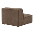 Restore Performance Fabric Upholstered Armless Modular Chair in Mocha