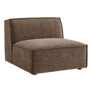 Restore Performance Fabric Upholstered Armless Modular Chair in Mocha