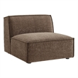 Restore Performance Fabric Upholstered Armless Modular Chair in Mocha