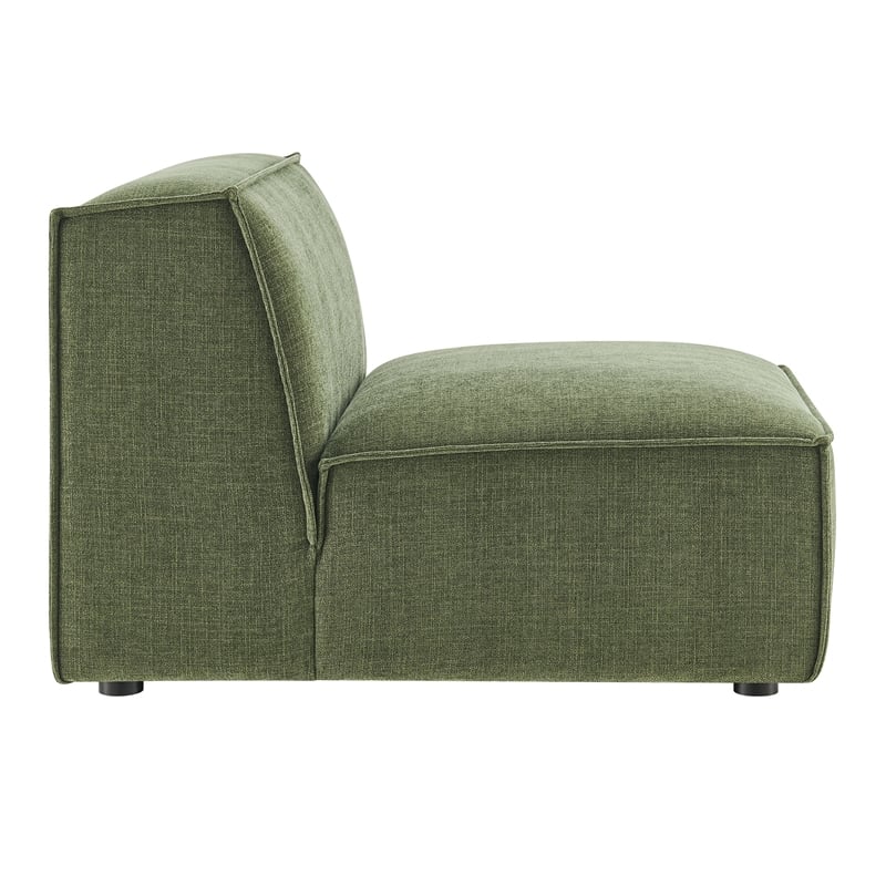 Restore Performance Fabric Upholstered Armless Modular Chair in Foliage