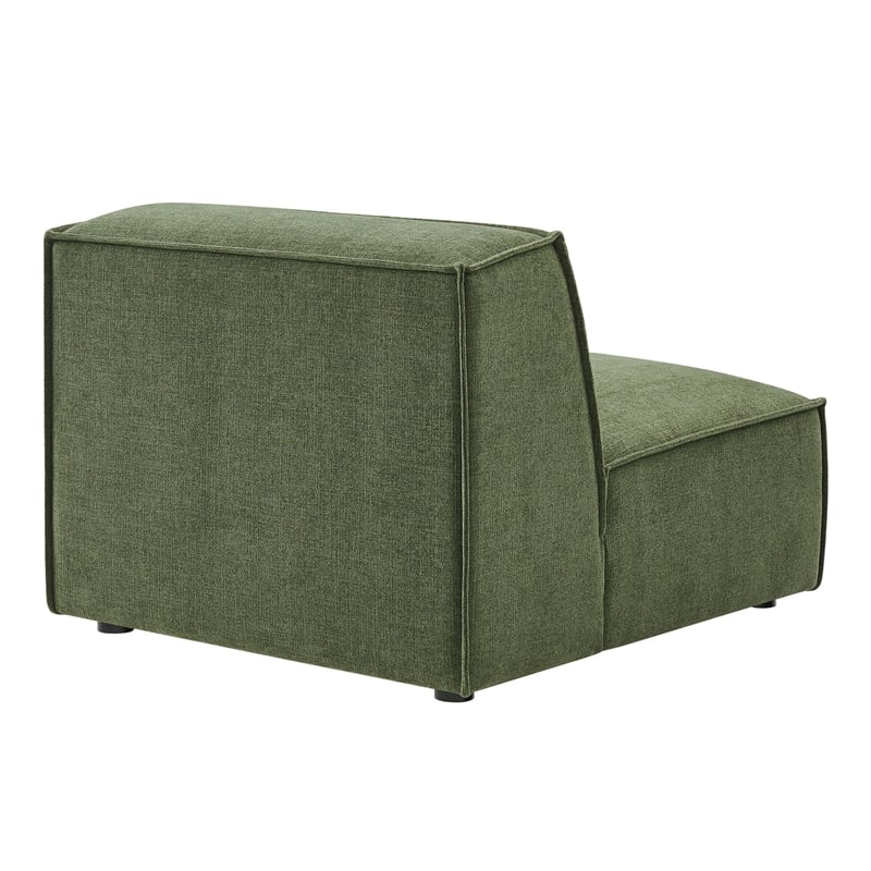 Restore Performance Fabric Upholstered Armless Modular Chair in Foliage