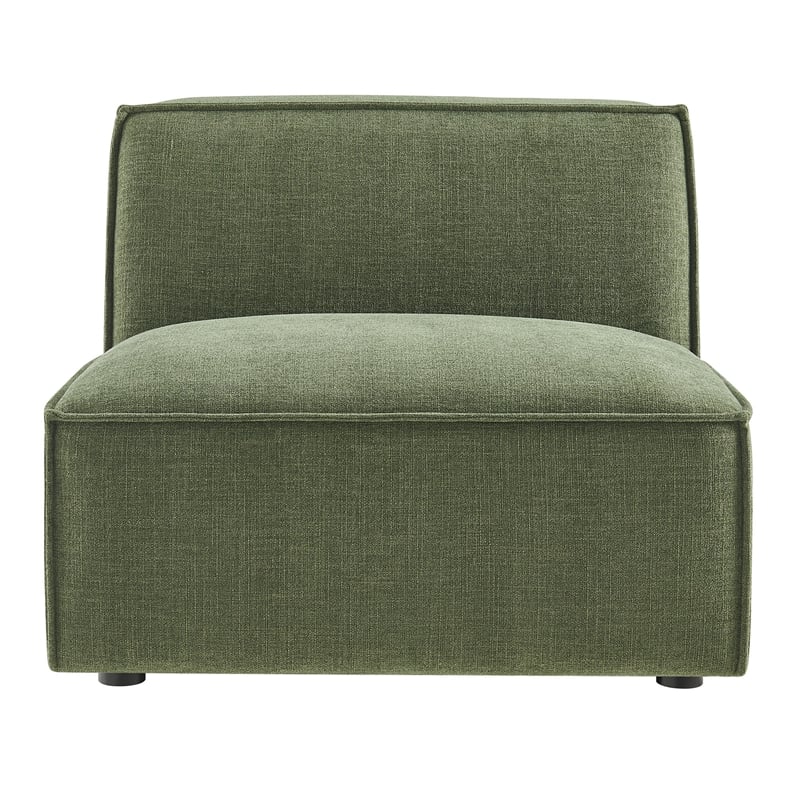 Restore Performance Fabric Upholstered Armless Modular Chair in Foliage