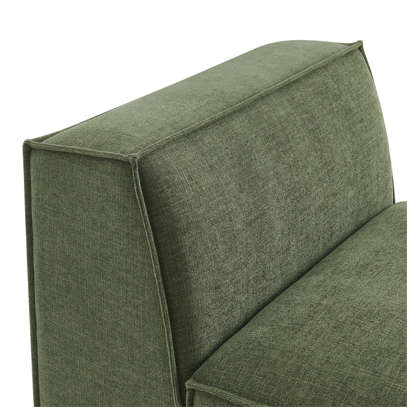 Restore Performance Fabric Upholstered Armless Modular Chair in Foliage