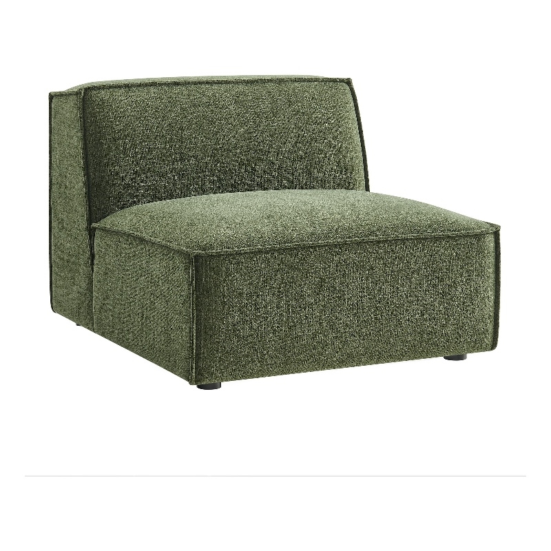 Restore Performance Fabric Upholstered Armless Modular Chair in Foliage