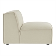 Restore Performance Fabric Upholstered Armless Modular Chair in Ecru