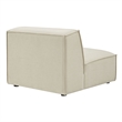 Restore Performance Fabric Upholstered Armless Modular Chair in Ecru
