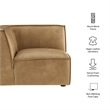 Restore Vegan Leather Modular Corner Chair in Toast