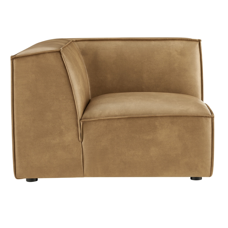 Restore Vegan Leather Modular Corner Chair in Toast