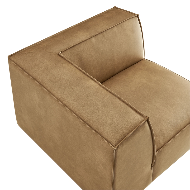 Restore Vegan Leather Modular Corner Chair in Toast
