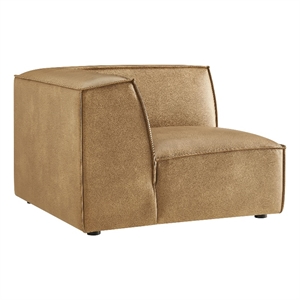 Restore Vegan Leather Modular Corner Chair in Toast