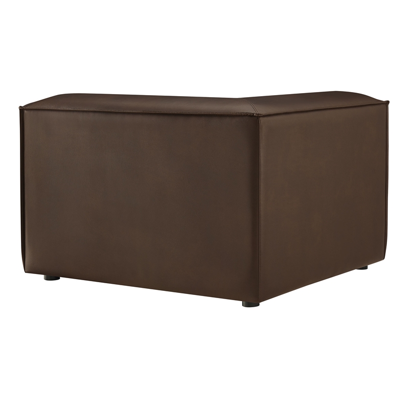 Restore Vegan Leather Modular Corner Chair in Espresso