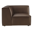 Restore Vegan Leather Modular Corner Chair in Espresso