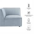 Restore Performance Fabric Upholstered Modular Corner Chair in Sky