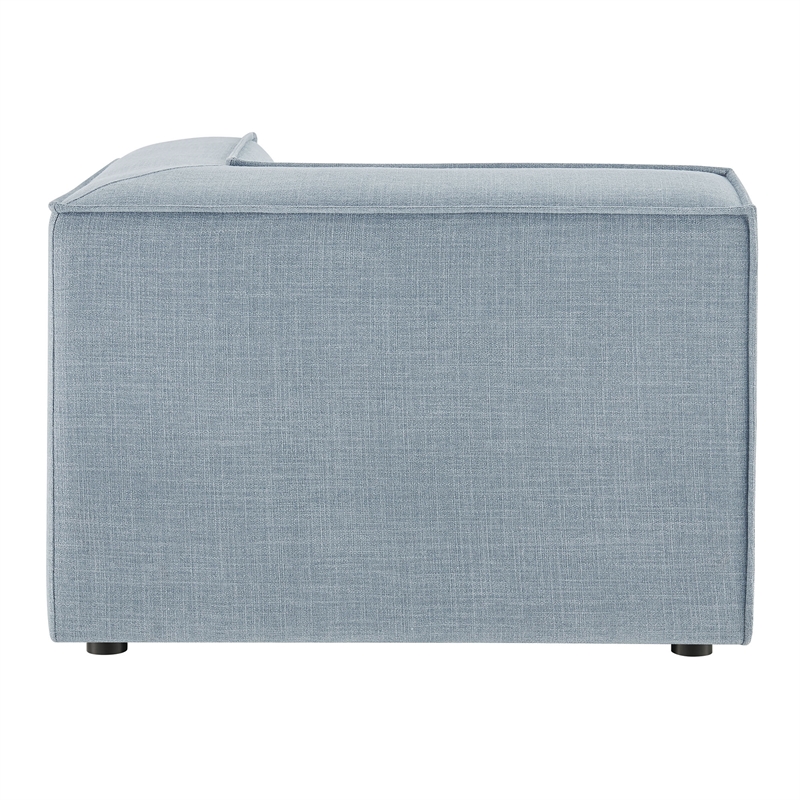Restore Performance Fabric Upholstered Modular Corner Chair in Sky
