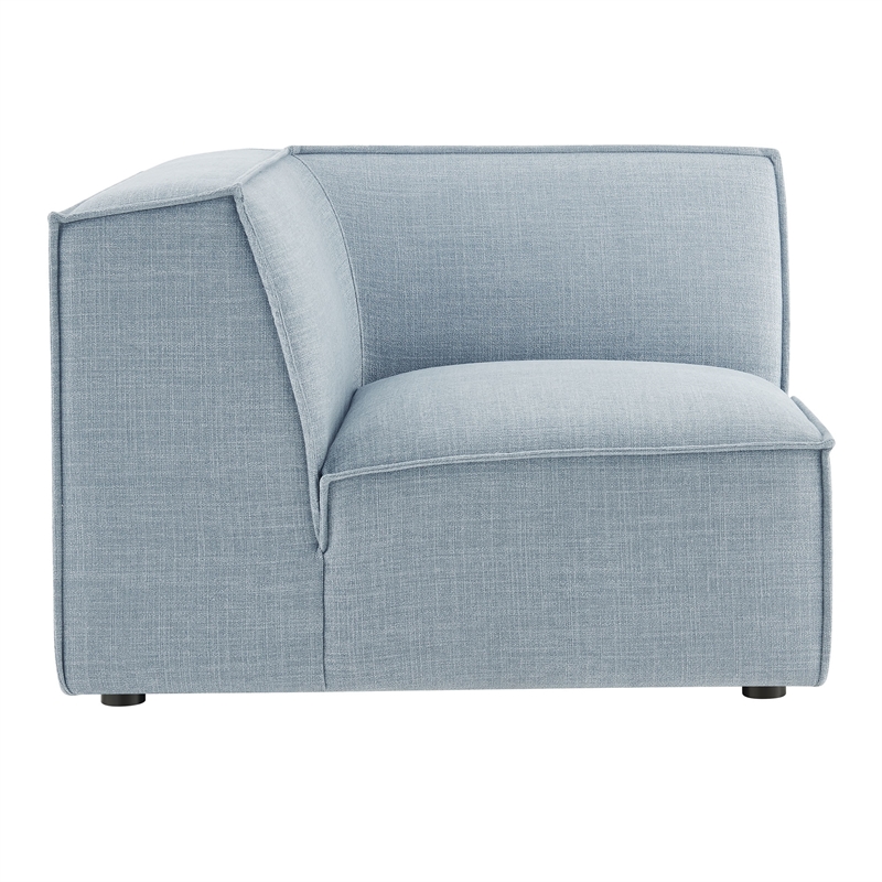 Restore Performance Fabric Upholstered Modular Corner Chair in Sky