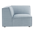 Restore Performance Fabric Upholstered Modular Corner Chair in Sky