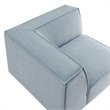 Restore Performance Fabric Upholstered Modular Corner Chair in Sky