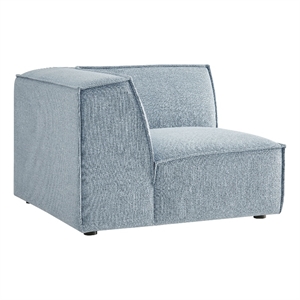 Restore Performance Fabric Upholstered Modular Corner Chair in Sky