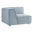 Restore Performance Fabric Upholstered Modular Corner Chair in Sky