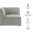 Restore Performance Fabric Upholstered Modular Corner Chair in Pewter