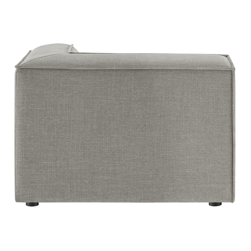 Restore Performance Fabric Upholstered Modular Corner Chair in Pewter