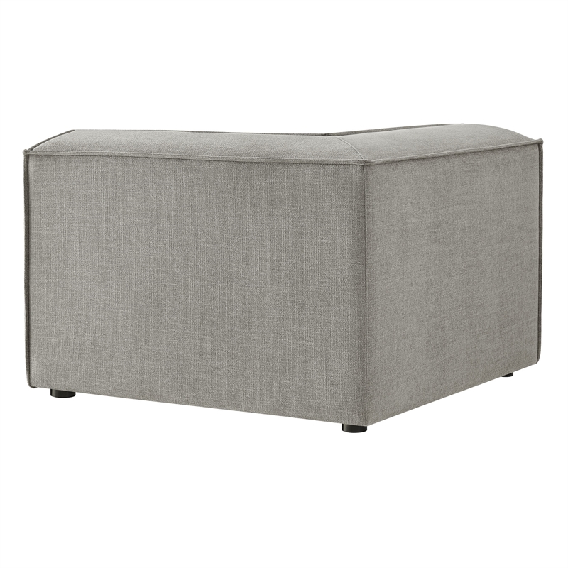 Restore Performance Fabric Upholstered Modular Corner Chair in Pewter