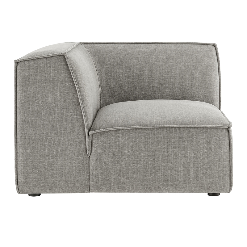 Restore Performance Fabric Upholstered Modular Corner Chair in Pewter