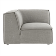 Restore Performance Fabric Upholstered Modular Corner Chair in Pewter