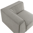 Restore Performance Fabric Upholstered Modular Corner Chair in Pewter