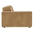 Restore Vegan Leather Left-Facing Modular Lounge Chair in Toast