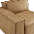 Restore Vegan Leather Left-Facing Modular Lounge Chair in Toast
