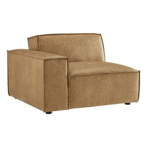 Restore Vegan Leather Left-Facing Modular Lounge Chair in Toast
