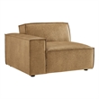 Restore Vegan Leather Left-Facing Modular Lounge Chair in Toast