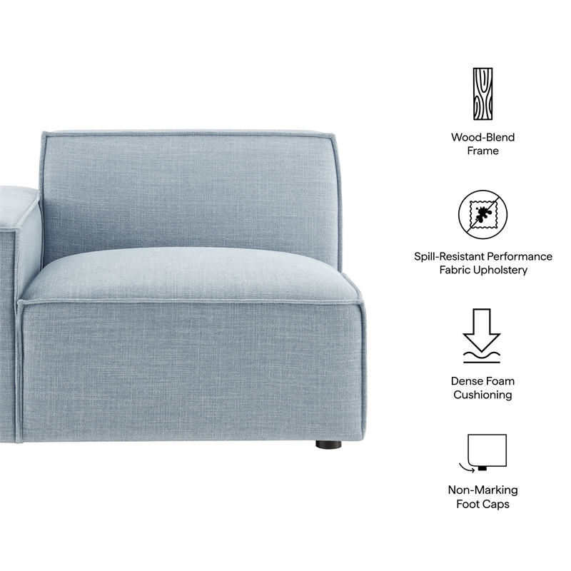 Restore Performance Fabric Upholstered Left-Facing Modular Lounge Chair