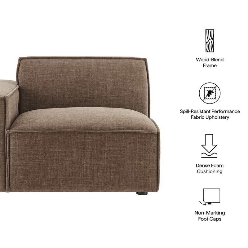 Restore Performance Fabric Upholstered Left-Facing Modular Lounge Chair
