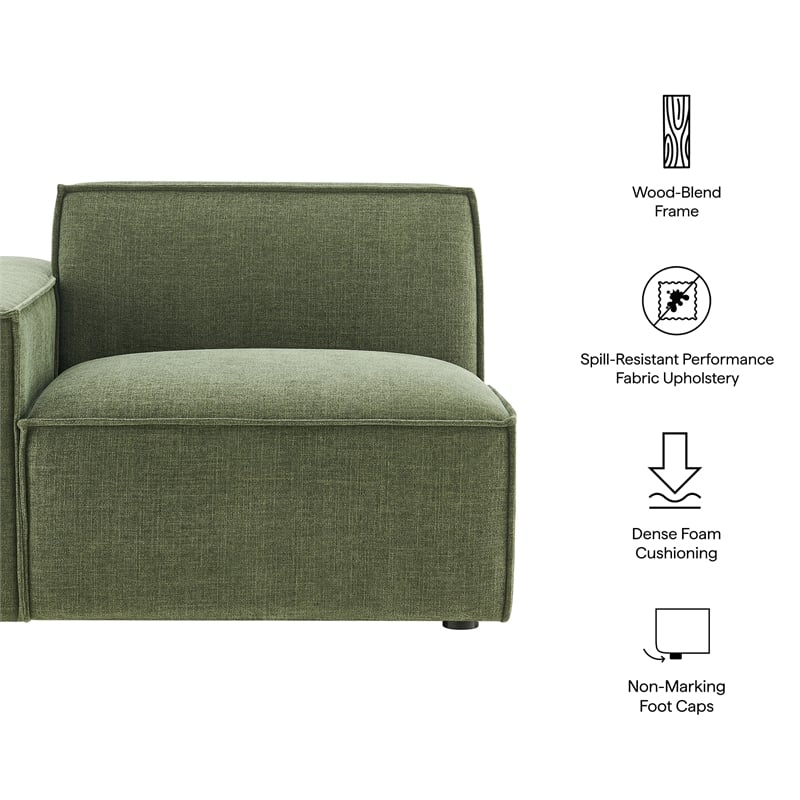 Restore Performance Fabric Upholstered Left-Facing Modular Lounge Chair
