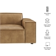 Restore Vegan Leather Right-Facing Modular Lounge Chair in Toast