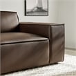Restore Vegan Leather Right-Facing Modular Lounge Chair in Espresso