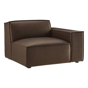 Restore Vegan Leather Right-Facing Modular Lounge Chair in Espresso