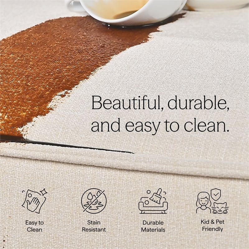 Restore Performance Fabric Upholstered Right-Facing Modular Lounge Chair