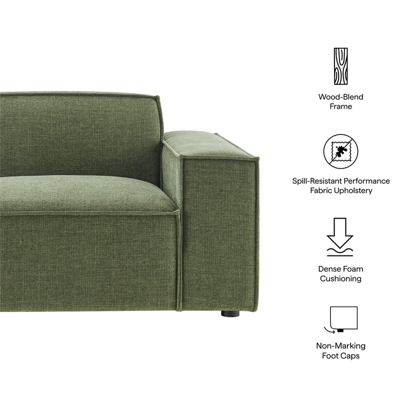 Restore Performance Fabric Upholstered Right-Facing Modular Lounge Chair