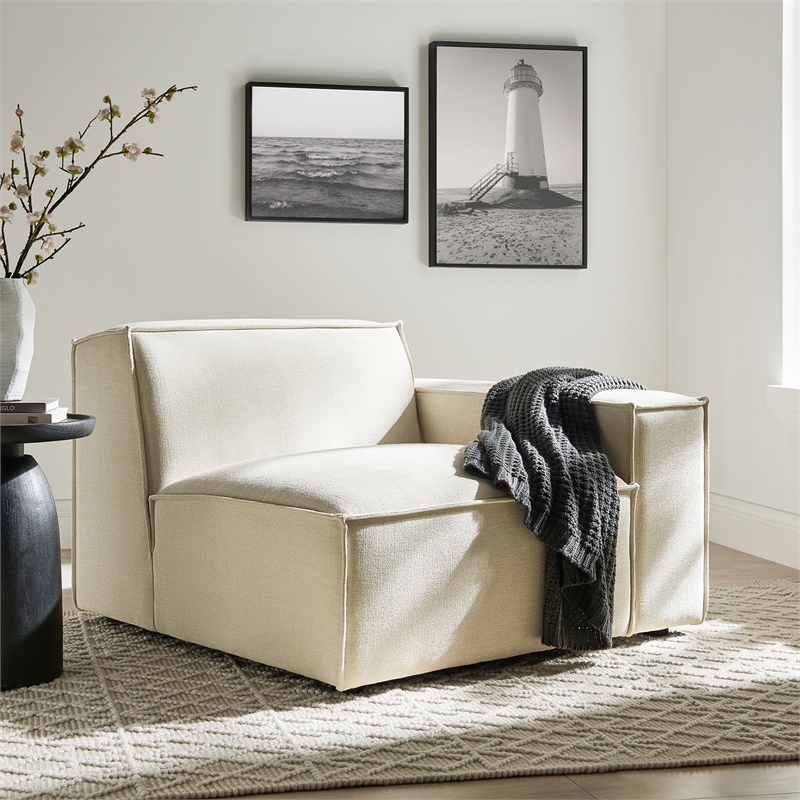 Restore Performance Fabric Upholstered Right-Facing Modular Lounge Chair