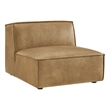 Restore Vegan Leather Armless Modular Chair in Toast