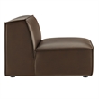 Restore Vegan Leather Armless Modular Chair in Espresso