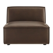 Restore Vegan Leather Armless Modular Chair in Espresso