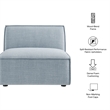 Restore Performance Fabric Upholstered Armless Modular Chair in Sky